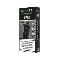 Электронная сигарета Ignite V250 Black 25000 - Strawberry Kiwi (Клубника киви)
