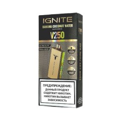 Электронная сигарета Ignite V250 Gold 25000 - Banana Coconut Water (Банан кокосовая вода)