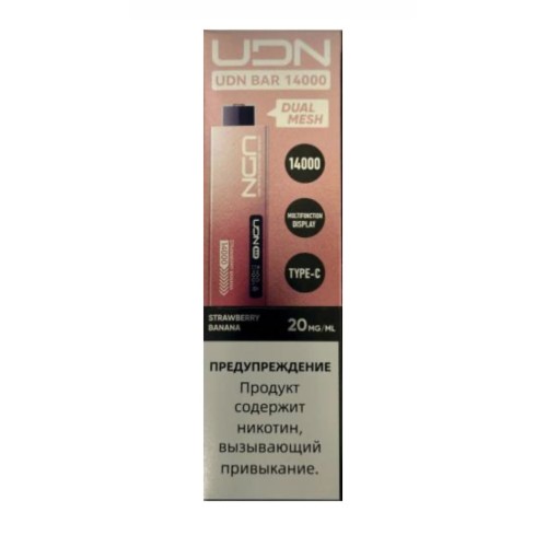 Электронная сигарета UDN BAR 14000 Клубника Банан