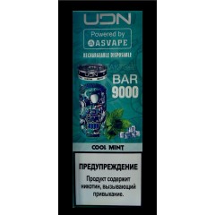 Электронная сигарета UDN BAR 9000 Cool Mint (УДН Бар Ледяная Мята)