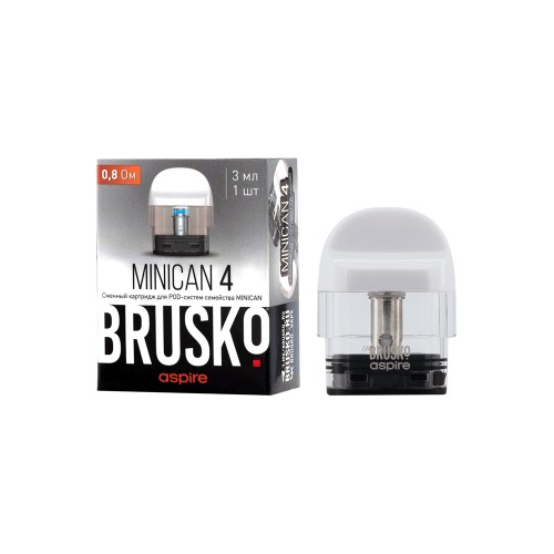 Сменный картридж Brusko Minican 4 - 3 мл (0.8 Ом) - Белый