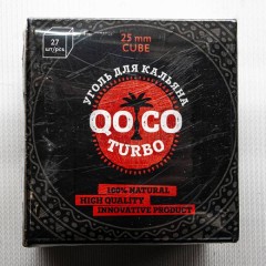 Уголь для кальяна кокосовый Qoco Turbo (27 куб)